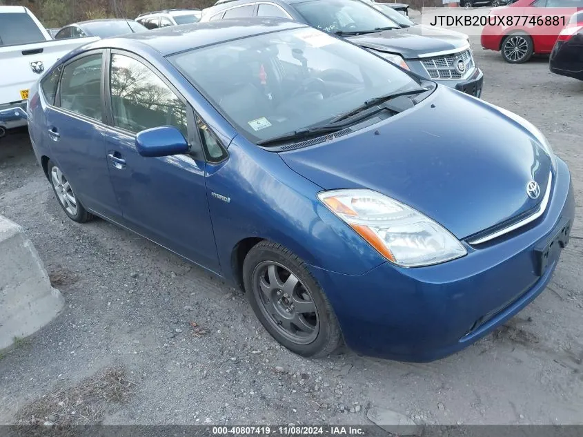 2008 Toyota Prius Touring VIN: JTDKB20UX87746881 Lot: 40807419