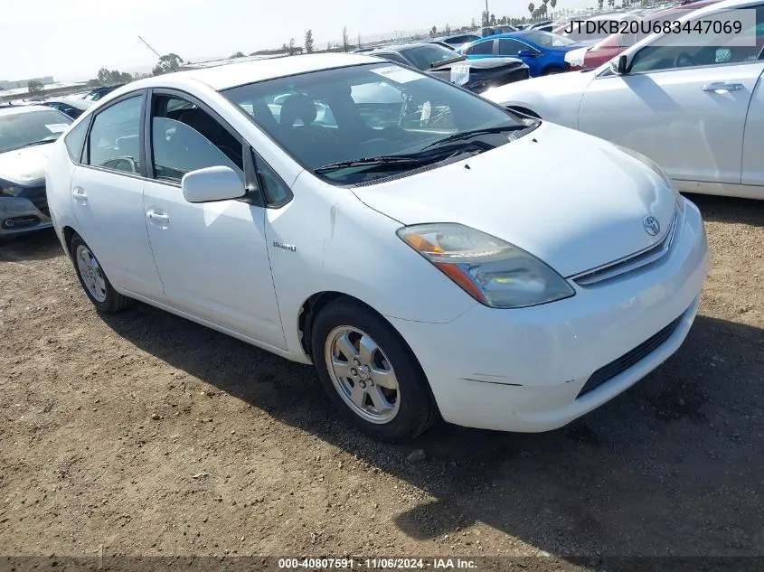 2008 Toyota Prius VIN: JTDKB20U683447069 Lot: 40807591