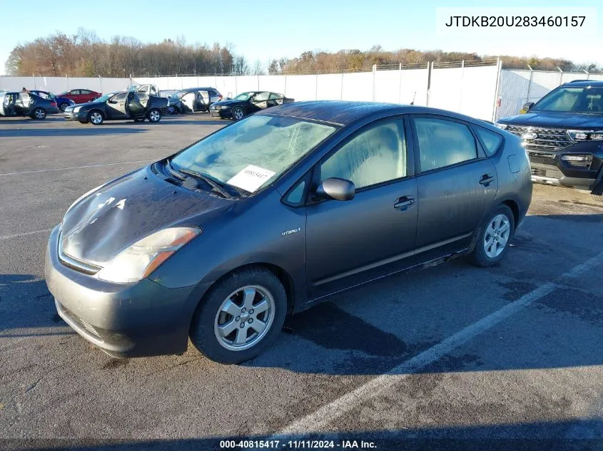 2008 Toyota Prius VIN: JTDKB20U283460157 Lot: 40815417