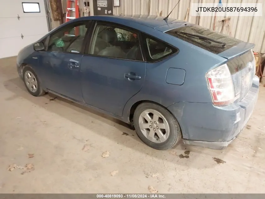 2008 Toyota Prius VIN: JTDKB20U587694396 Lot: 40819093