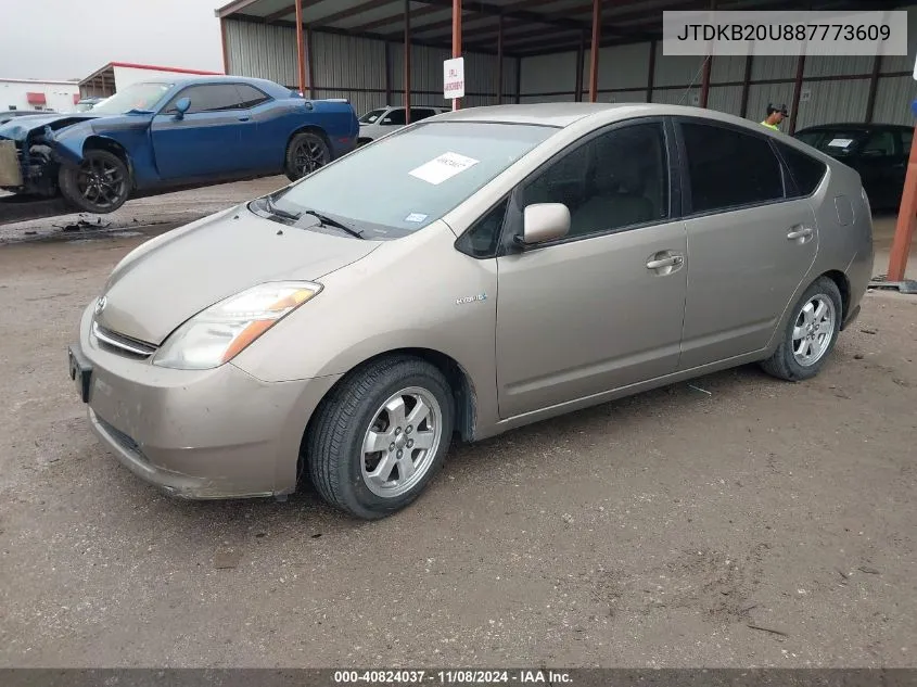 2008 Toyota Prius VIN: JTDKB20U887773609 Lot: 40824037