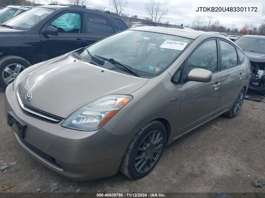 2008 Toyota Prius Touring VIN: JTDKB20U483301172 Lot: 40839790