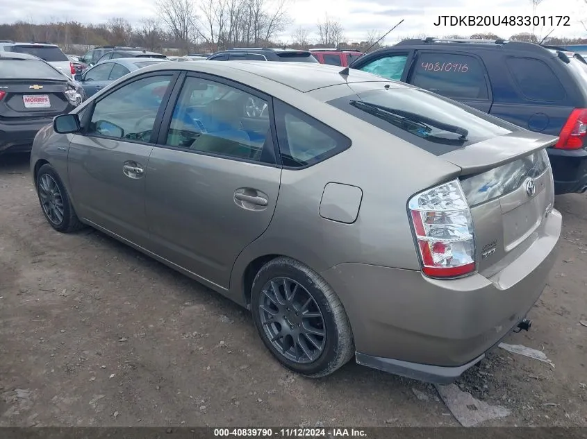 2008 Toyota Prius Touring VIN: JTDKB20U483301172 Lot: 40839790