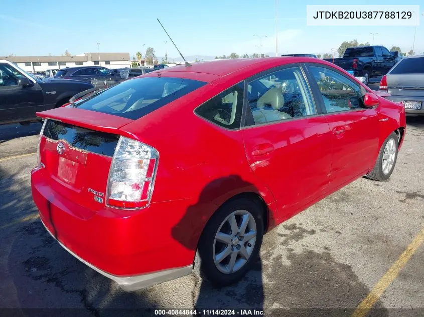 2008 Toyota Prius Touring VIN: JTDKB20U387788129 Lot: 40844844