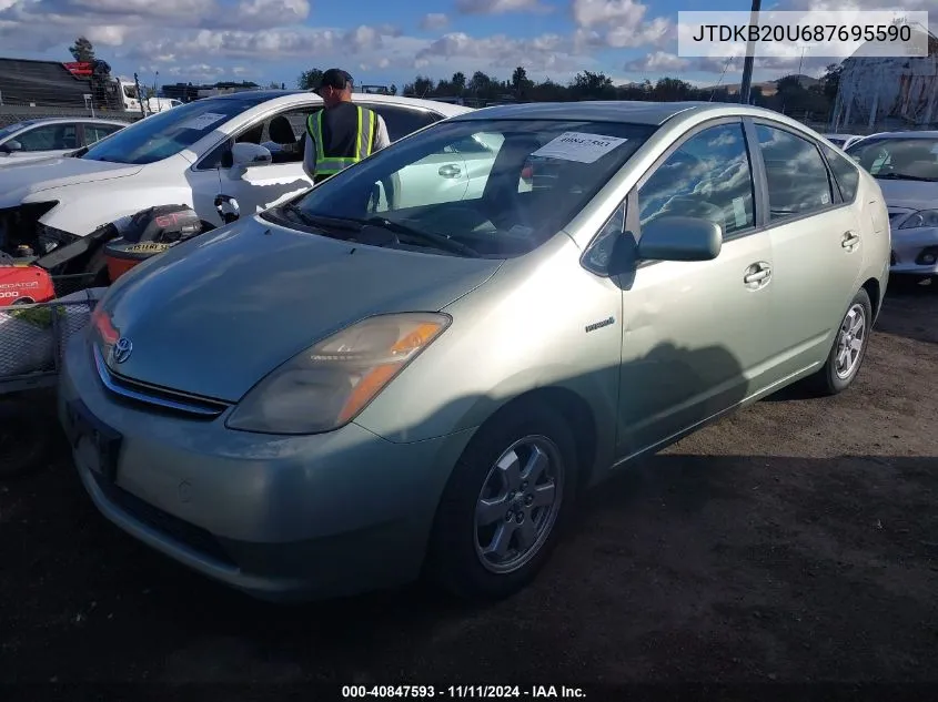 2008 Toyota Prius VIN: JTDKB20U687695590 Lot: 40847593