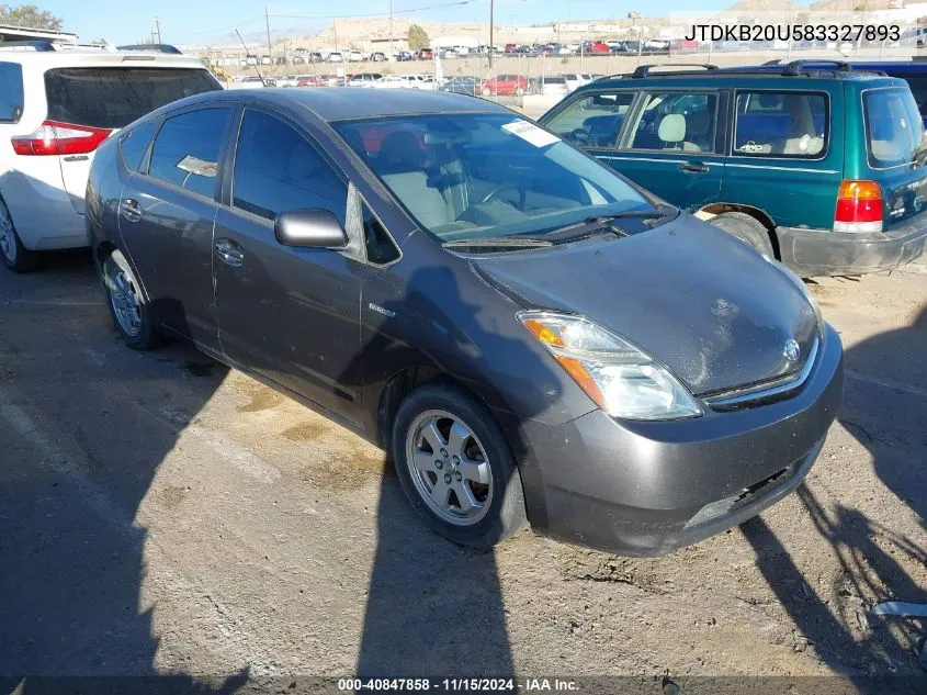 2008 Toyota Prius VIN: JTDKB20U583327893 Lot: 40847858