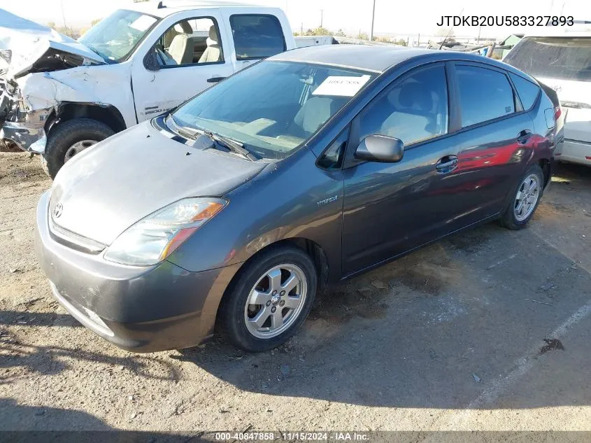 2008 Toyota Prius VIN: JTDKB20U583327893 Lot: 40847858