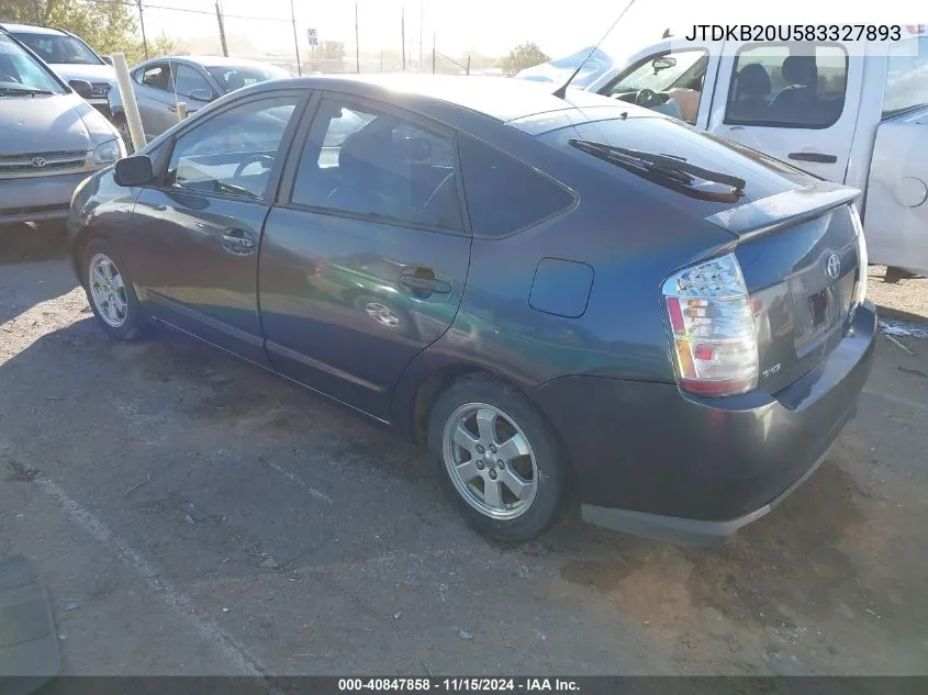 2008 Toyota Prius VIN: JTDKB20U583327893 Lot: 40847858