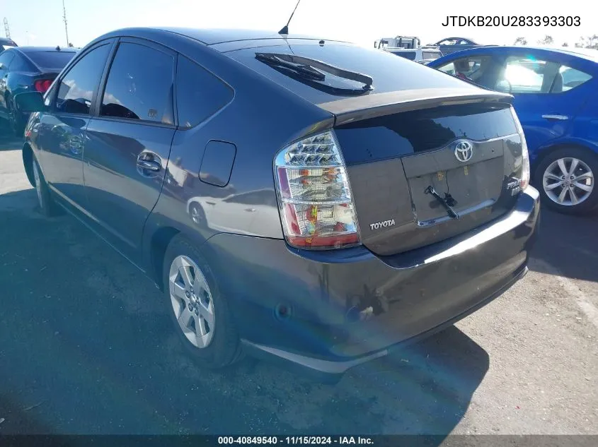 2008 Toyota Prius VIN: JTDKB20U283393303 Lot: 40849540