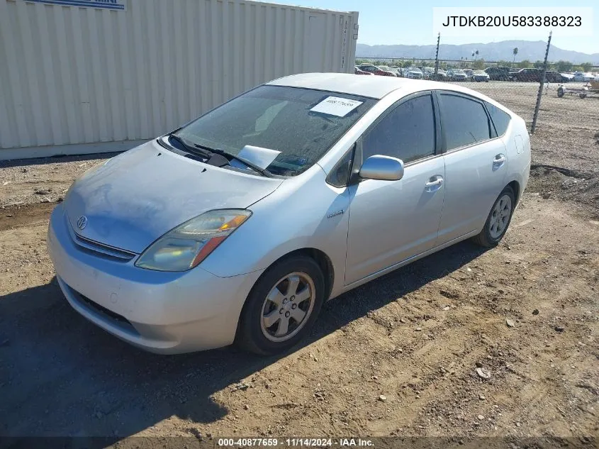 2008 Toyota Prius VIN: JTDKB20U583388323 Lot: 40877659