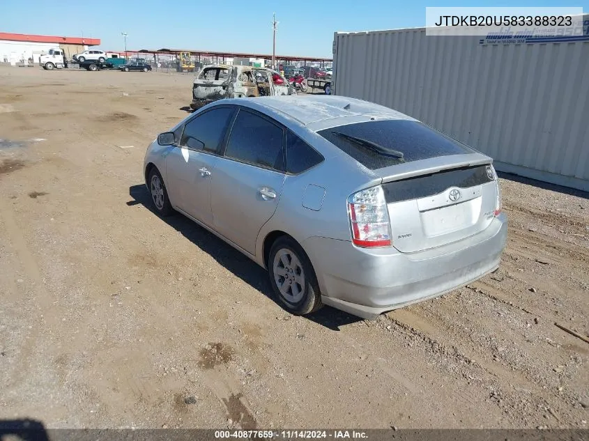 2008 Toyota Prius VIN: JTDKB20U583388323 Lot: 40877659