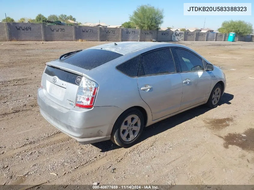 2008 Toyota Prius VIN: JTDKB20U583388323 Lot: 40877659