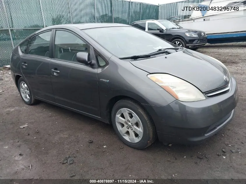 2008 Toyota Prius VIN: JTDKB20U483296748 Lot: 40878897