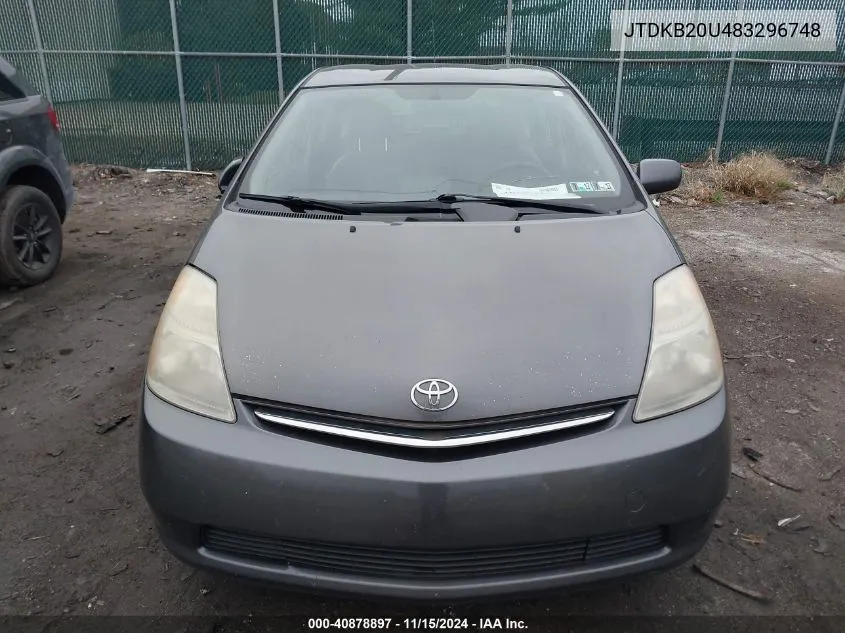 2008 Toyota Prius VIN: JTDKB20U483296748 Lot: 40878897