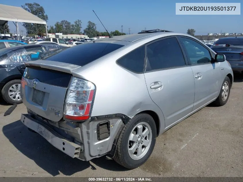 2009 Toyota Prius VIN: JTDKB20U193501377 Lot: 39632732