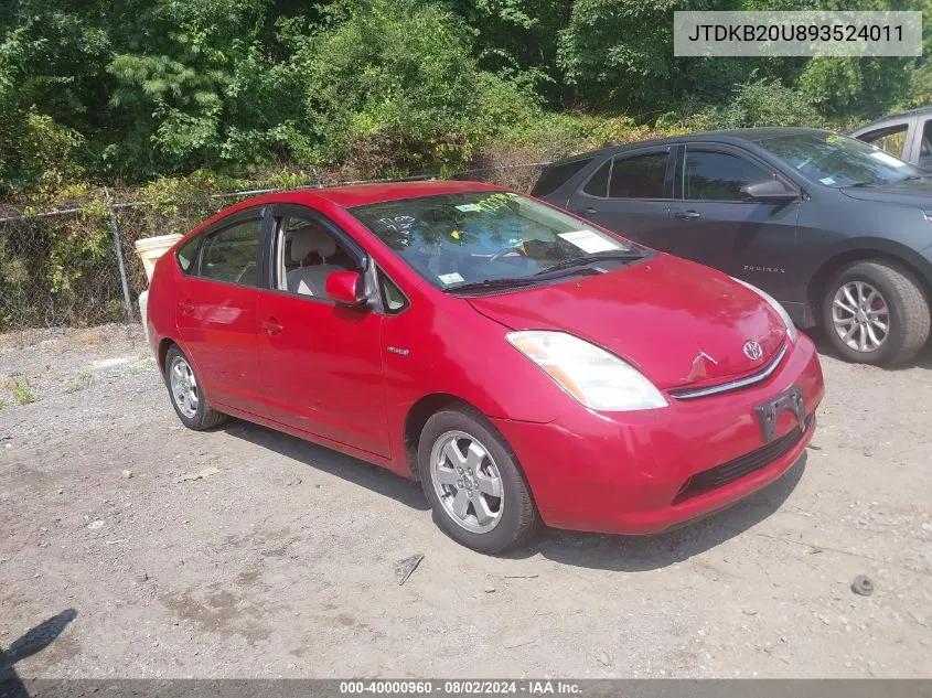 JTDKB20U893524011 2009 Toyota Prius