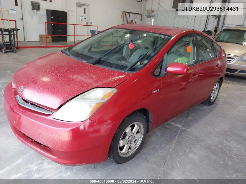 JTDKB20U293514431 2009 Toyota Prius