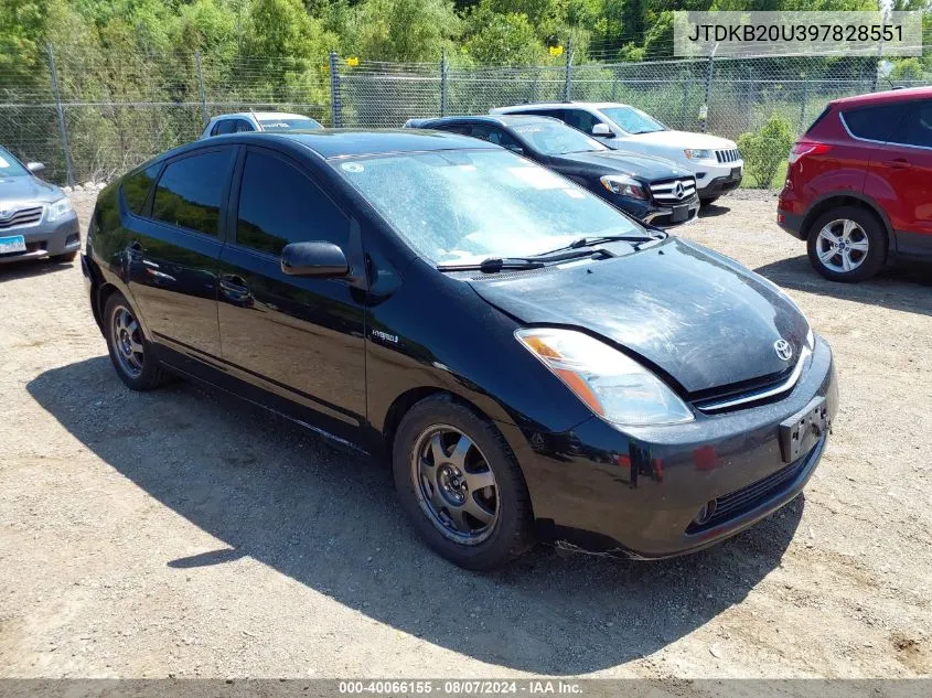 JTDKB20U397828551 2009 Toyota Prius Touring