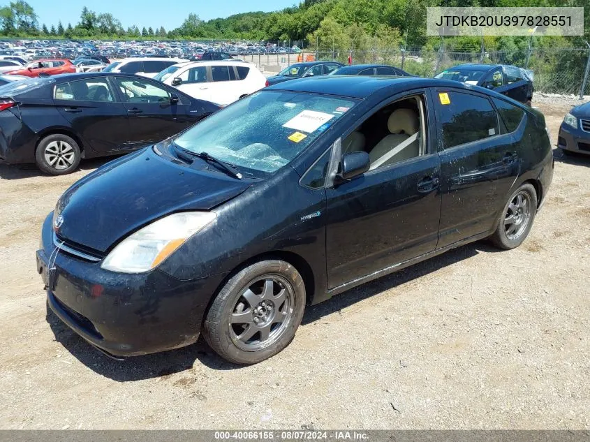 2009 Toyota Prius Touring VIN: JTDKB20U397828551 Lot: 40066155