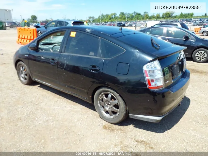 JTDKB20U397828551 2009 Toyota Prius Touring