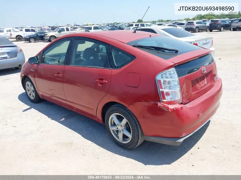 2009 Toyota Prius VIN: JTDKB20U693498590 Lot: 40170933