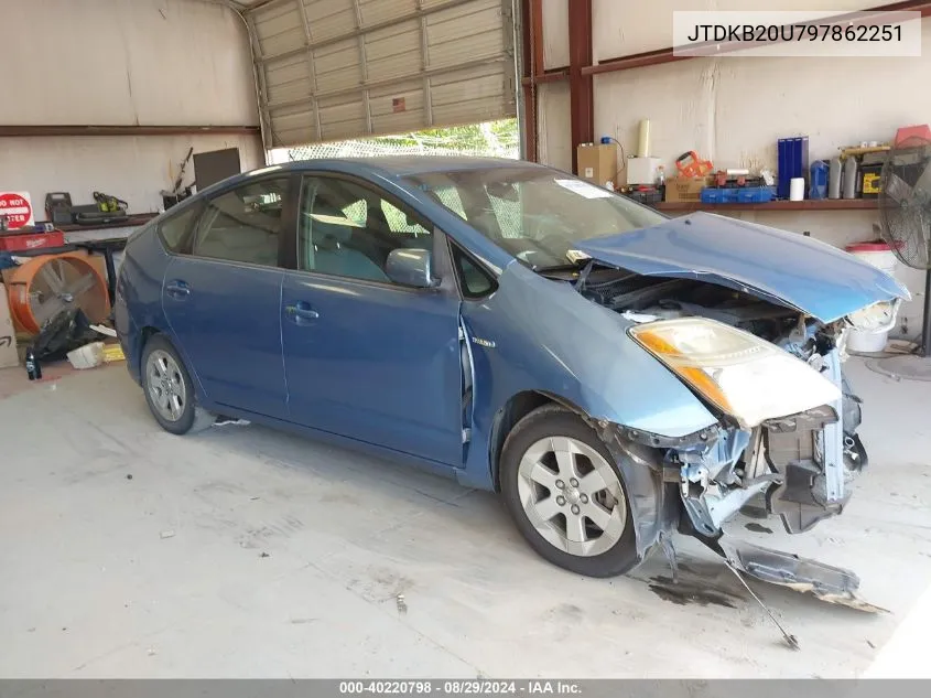 2009 Toyota Prius VIN: JTDKB20U797862251 Lot: 40220798