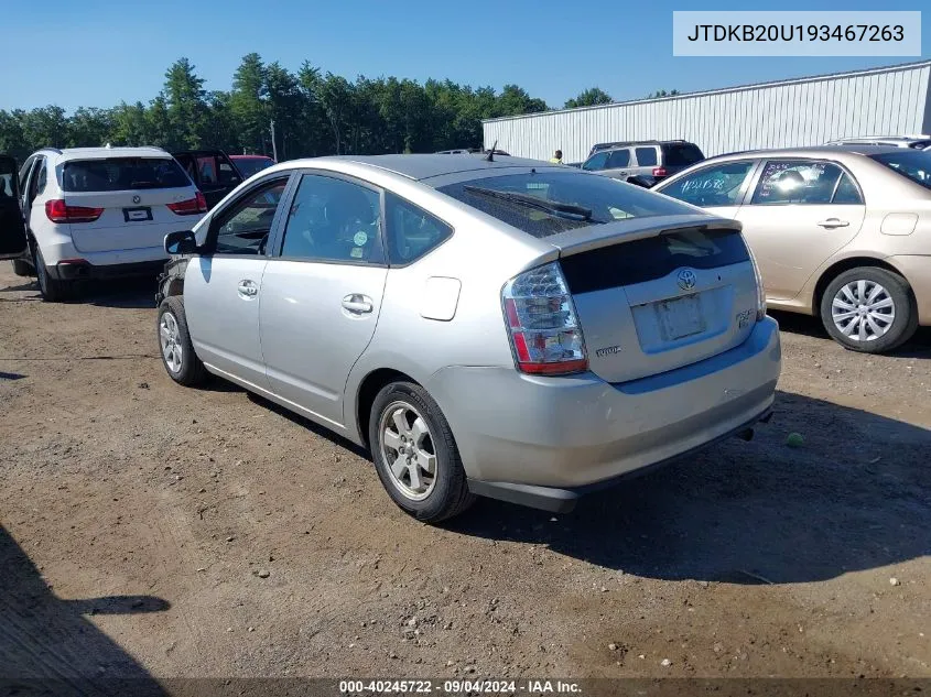 2009 Toyota Prius VIN: JTDKB20U193467263 Lot: 40245722