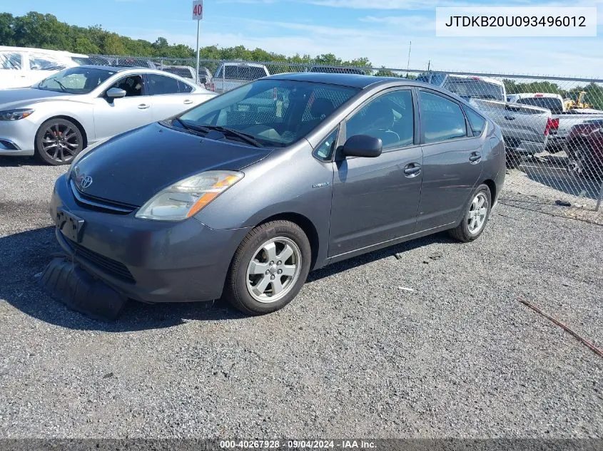 2009 Toyota Prius Standard VIN: JTDKB20U093496012 Lot: 40267928