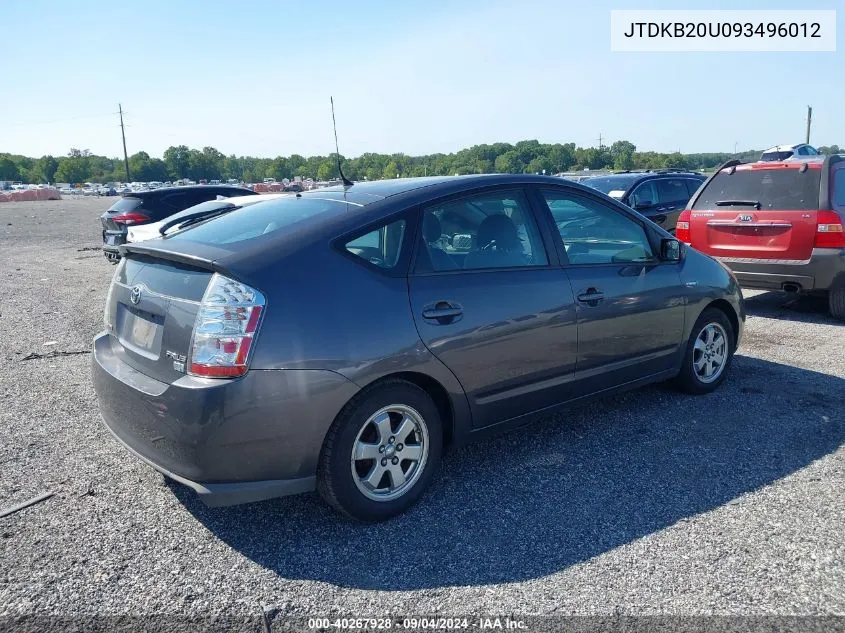 2009 Toyota Prius Standard VIN: JTDKB20U093496012 Lot: 40267928