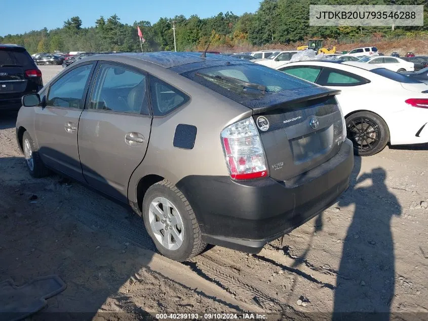 2009 Toyota Prius VIN: JTDKB20U793546288 Lot: 40299193