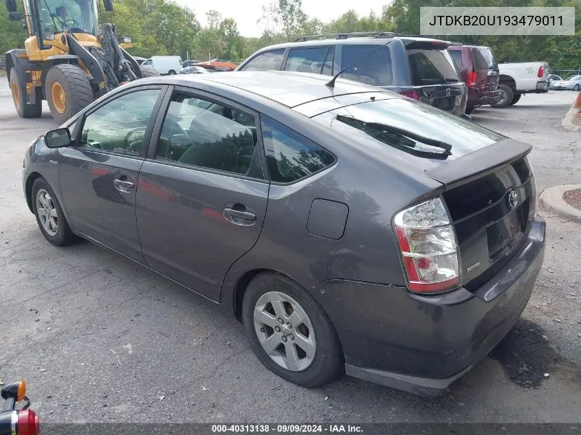 2009 Toyota Prius VIN: JTDKB20U193479011 Lot: 40313138