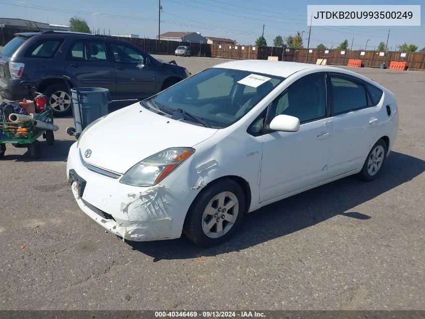 2009 Toyota Prius VIN: JTDKB20U993500249 Lot: 40346469