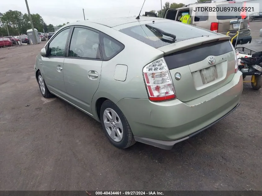 2009 Toyota Prius VIN: JTDKB20U897865921 Lot: 40434461