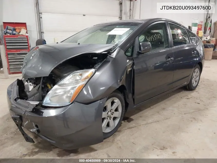 2009 Toyota Prius VIN: JTDKB20U093497600 Lot: 40455989