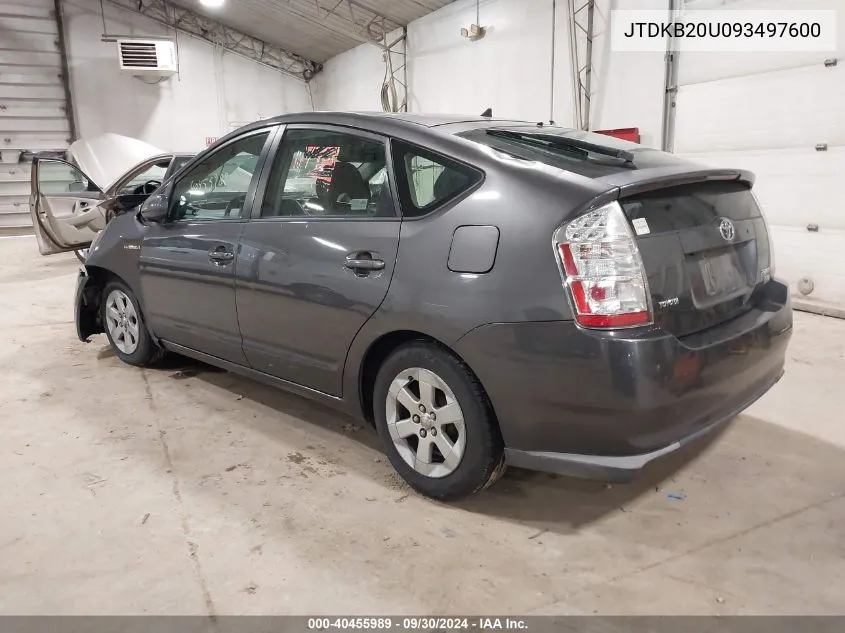 2009 Toyota Prius VIN: JTDKB20U093497600 Lot: 40455989