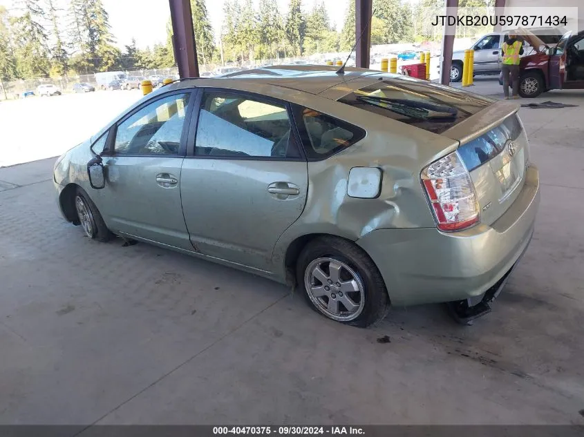 2009 Toyota Prius Standard VIN: JTDKB20U597871434 Lot: 40470375