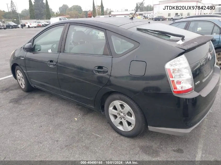 2009 Toyota Prius VIN: JTDKB20UX97842480 Lot: 40490165