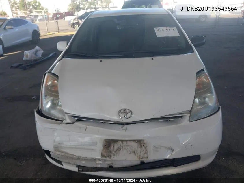 JTDKB20U193543564 2009 Toyota Prius