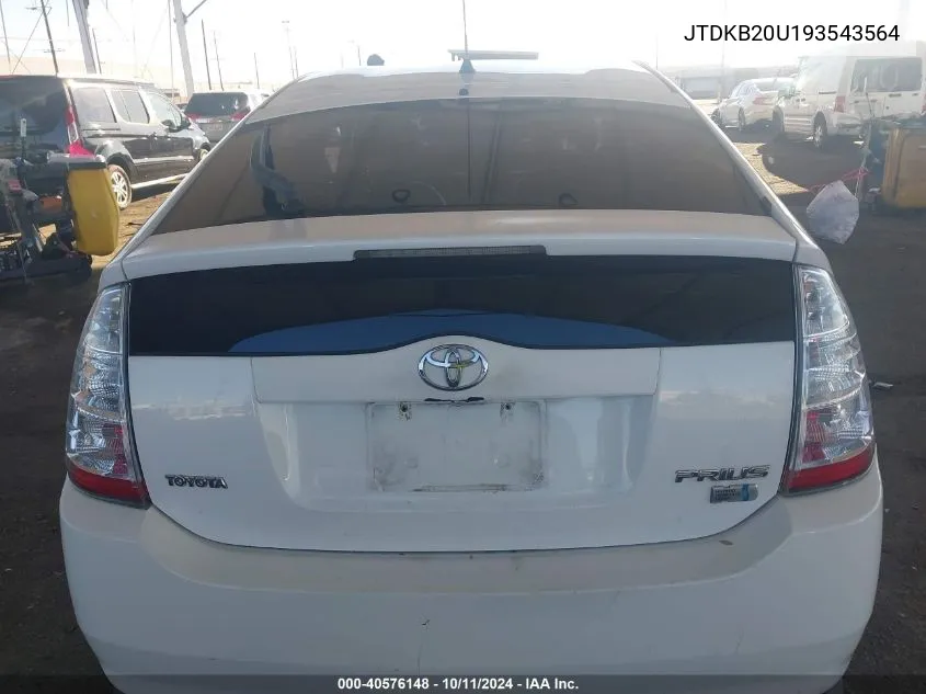 2009 Toyota Prius VIN: JTDKB20U193543564 Lot: 40576148