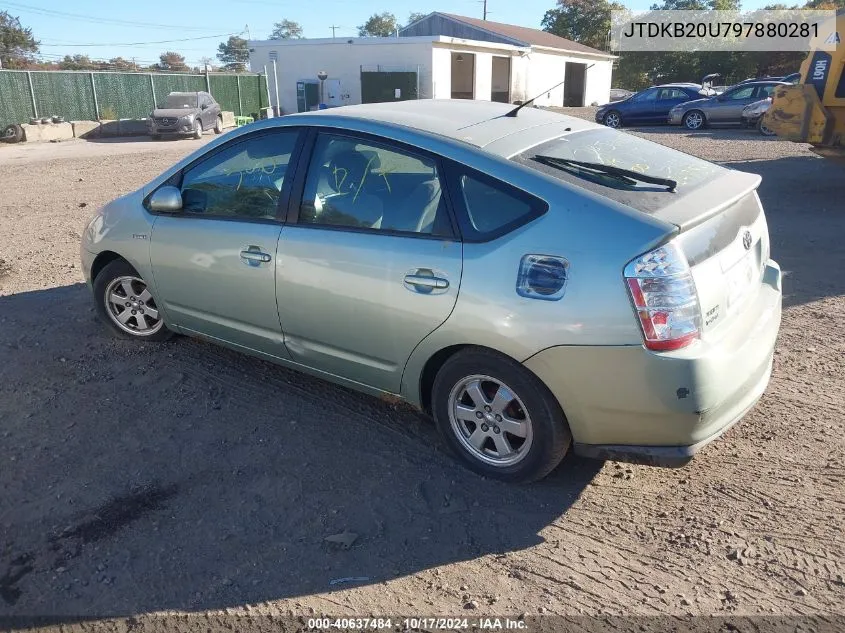 2009 Toyota Prius VIN: JTDKB20U797880281 Lot: 40637484