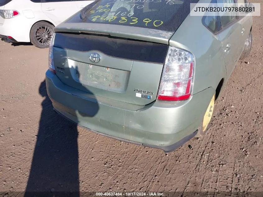 2009 Toyota Prius VIN: JTDKB20U797880281 Lot: 40637484