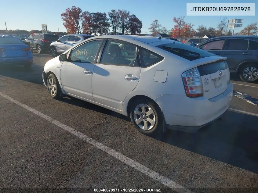 2009 Toyota Prius VIN: JTDKB20U697828978 Lot: 40679971