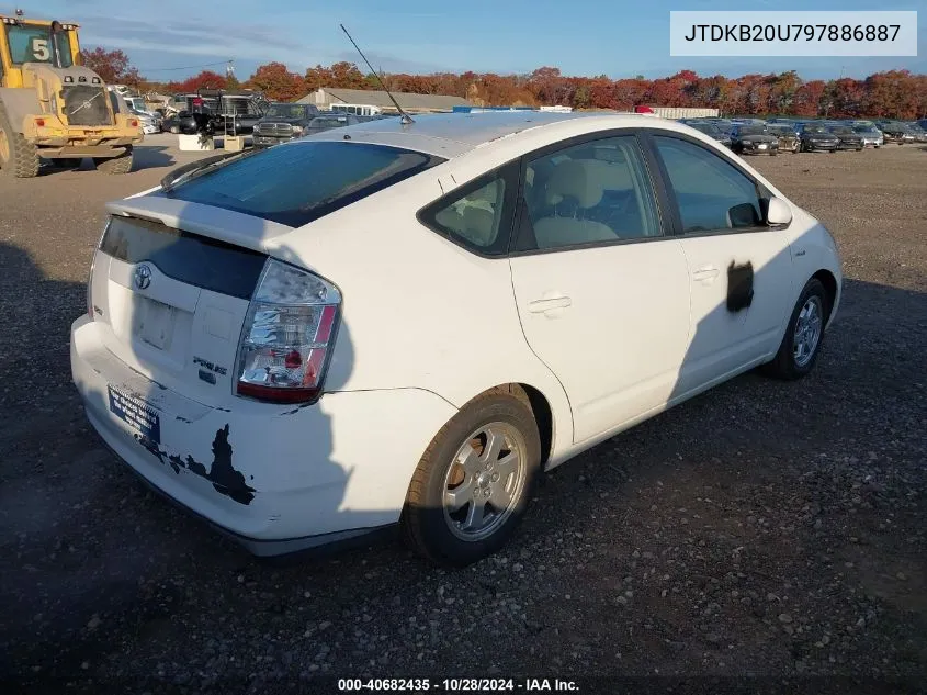 2009 Toyota Prius VIN: JTDKB20U797886887 Lot: 40682435