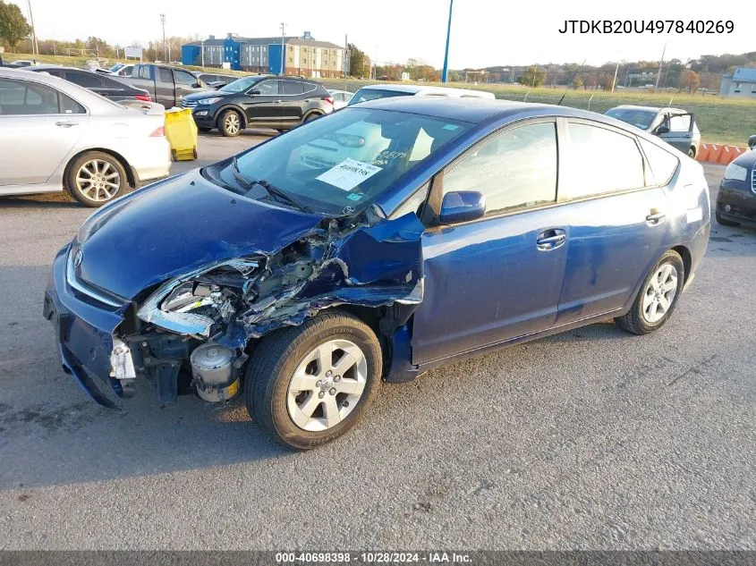 2009 Toyota Prius VIN: JTDKB20U497840269 Lot: 40698398