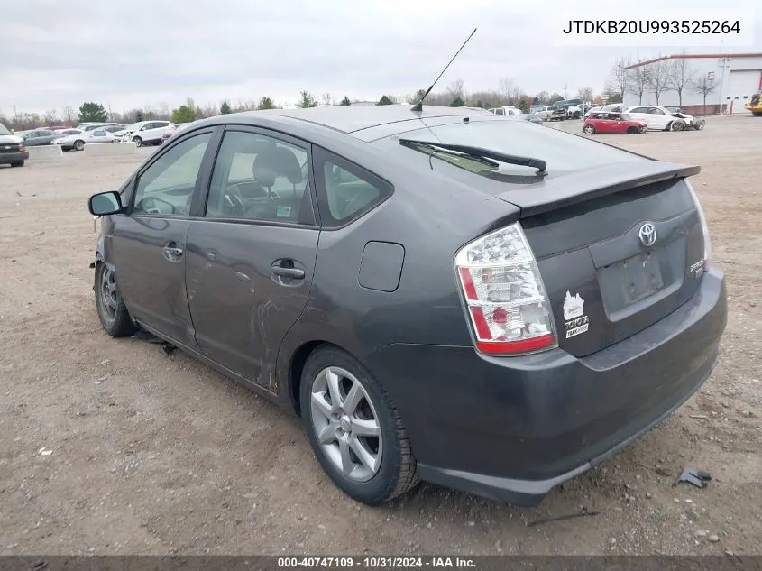 2009 Toyota Prius Touring VIN: JTDKB20U993525264 Lot: 40747109