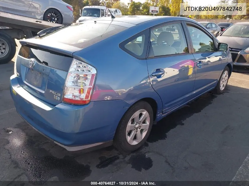 2009 Toyota Prius VIN: JTDKB20U497842748 Lot: 40764827