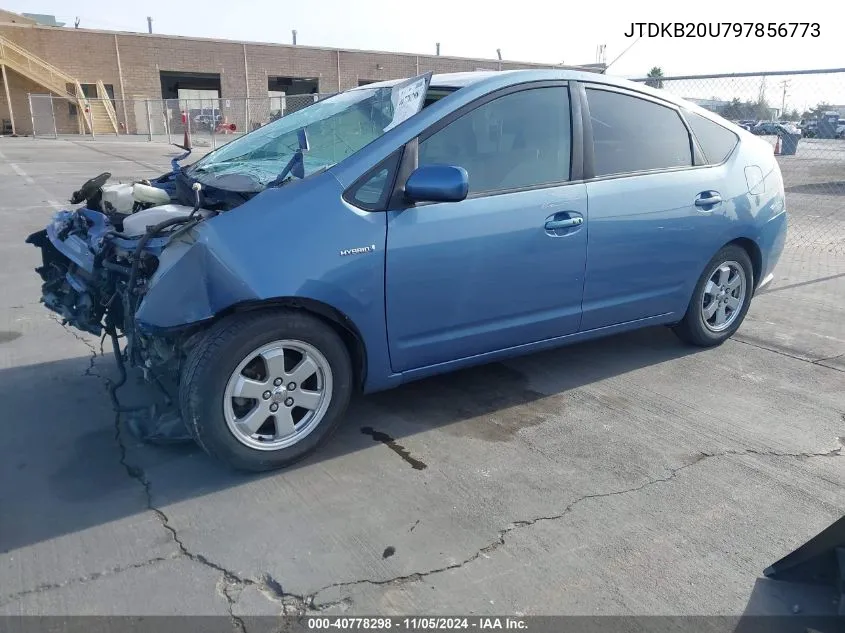 2009 Toyota Prius VIN: JTDKB20U797856773 Lot: 40778298