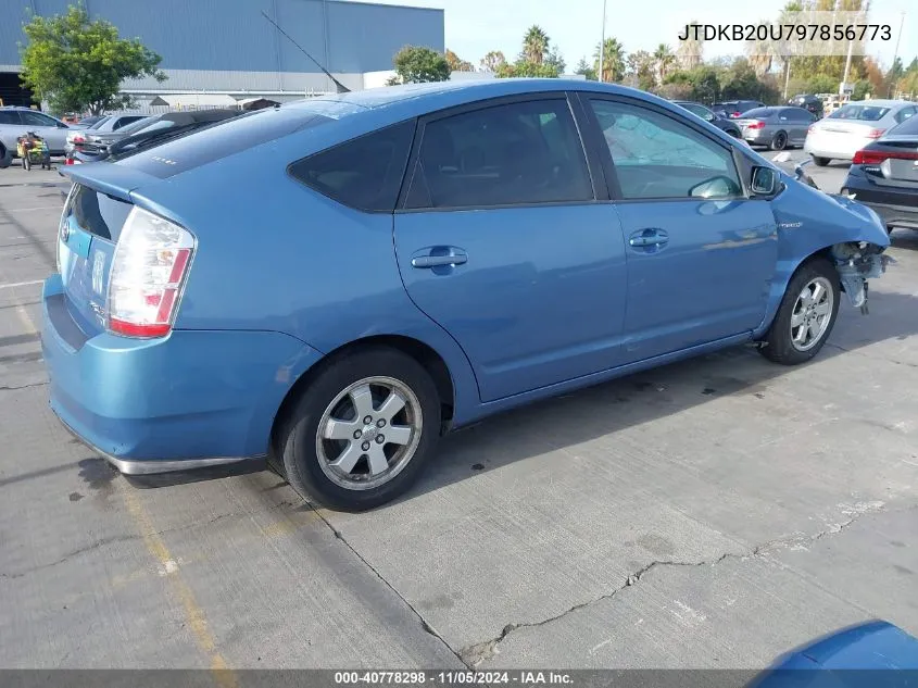 2009 Toyota Prius VIN: JTDKB20U797856773 Lot: 40778298