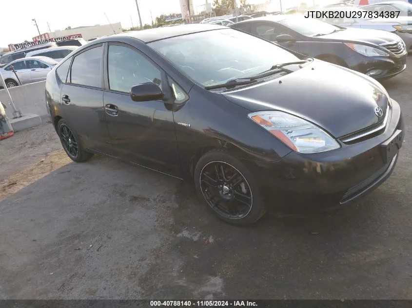 2009 Toyota Prius VIN: JTDKB20U297834387 Lot: 40788140