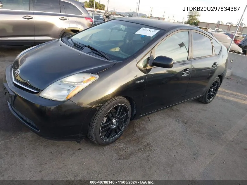 2009 Toyota Prius VIN: JTDKB20U297834387 Lot: 40788140